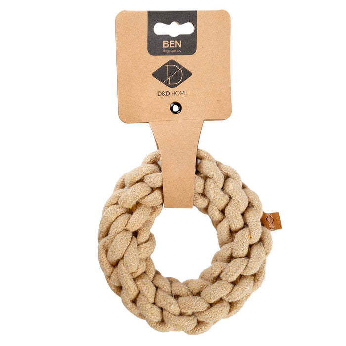D&D Home Ben gevlochten ring Sand