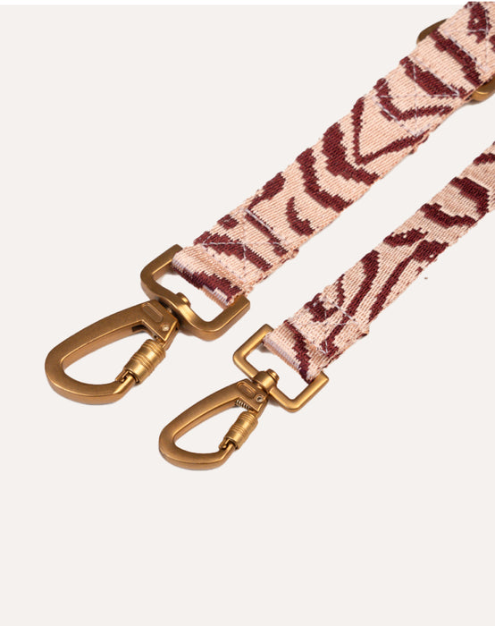 DOGGUO Hondenriem Ethnic Perzik/Bordeaux