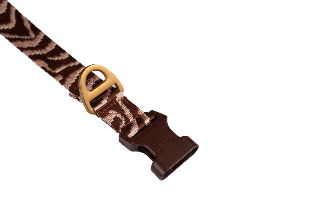 DOGGUO Halsband Ethnic Bruin/Perzik