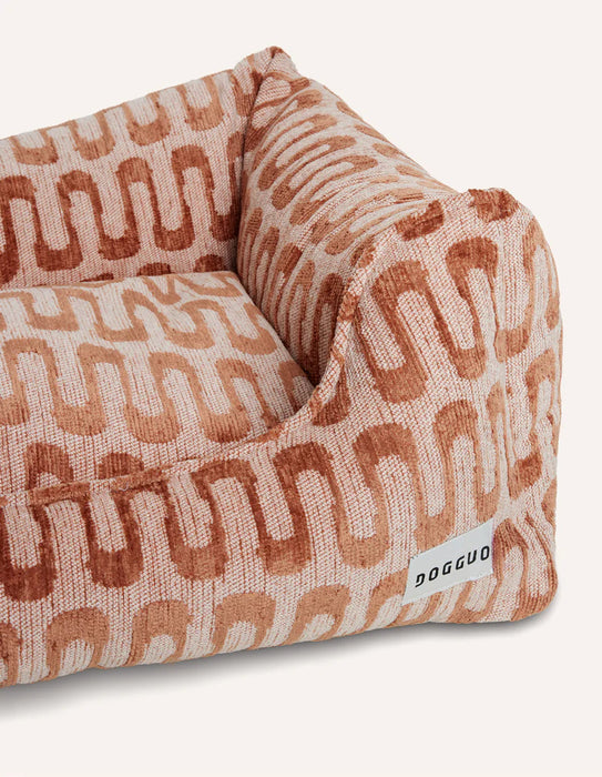 Dogguo hondenmand retro wave - beige