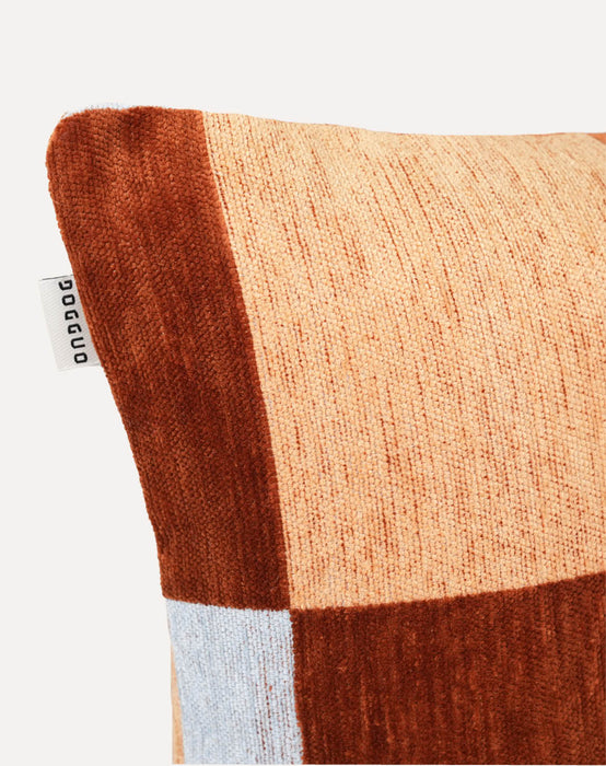 DOGGUO interieur kussen blok Bruin/Blauw