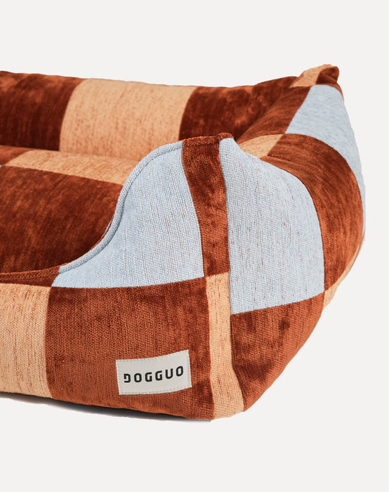 Dogguo hondenmand Blok Bruin/Blauw