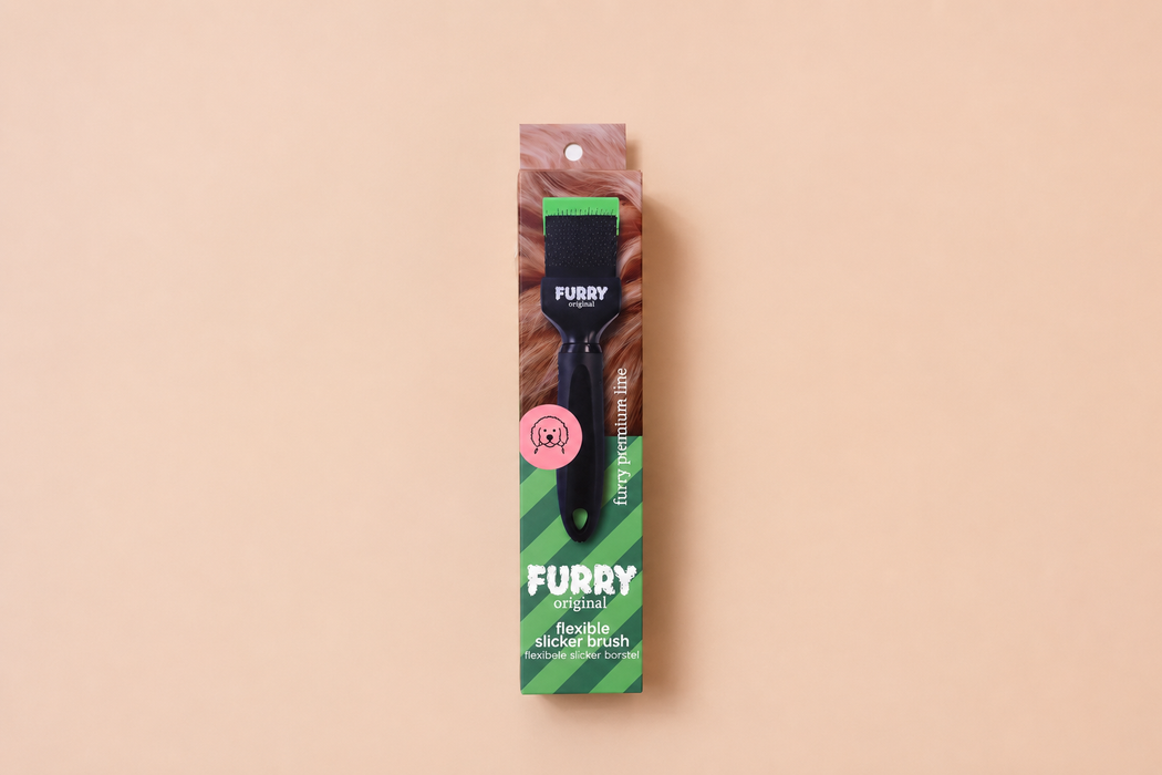 Furry Original Slicker Borstel groen