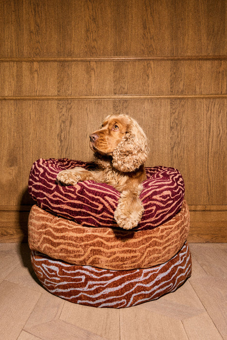 Dogguo donut hondenmand Ethnic Bordeaux/Perzik