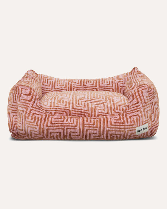 Dogguo  hondenmand doolhof - bruin/roze