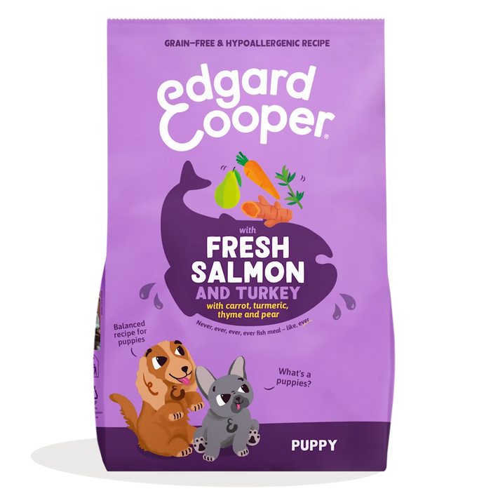 Edgard & Cooper Puppyvoer Verse Zalm & Kalkoen