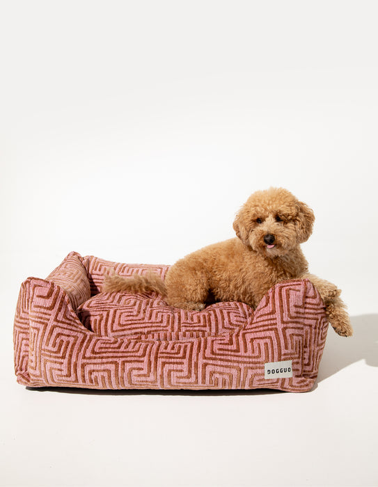 Dogguo  hondenmand doolhof - bruin/roze