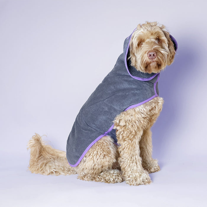 Honden badjas antraciet Furry Original