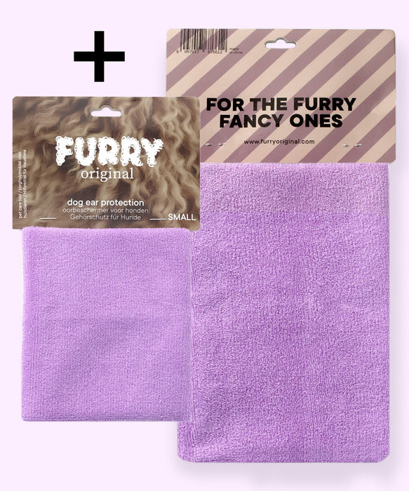 Honden oorbeschermers waterblazer lila Furry Original