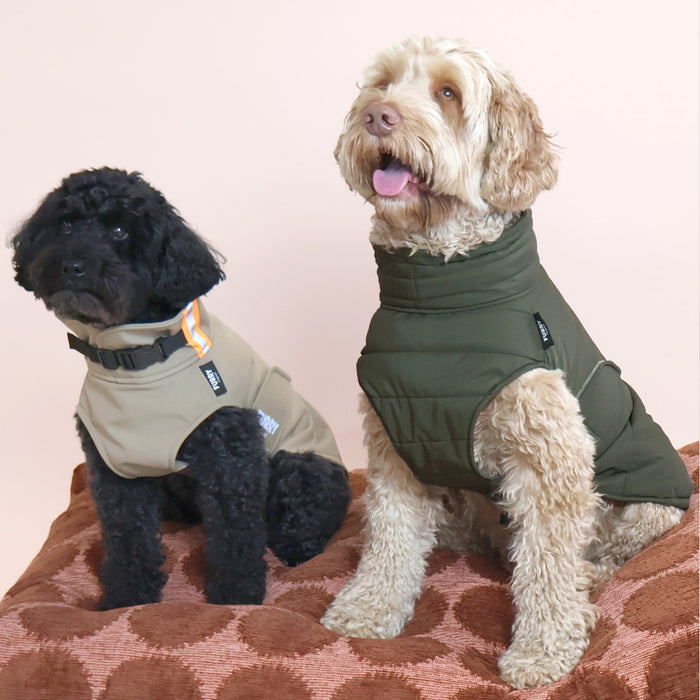 Air puff hondenregenjas donker groen Furry Original