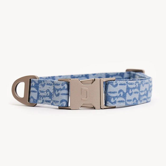 DOGGUO Halsband – Denim – Blau